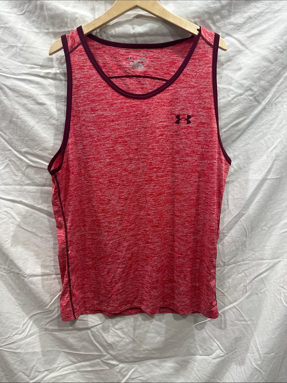 Under Armour Men's Heathered Red Performance Tank NWOT